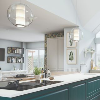 LochAnna Kitchens Faversham-assortiment in Cashmere & Atlantic